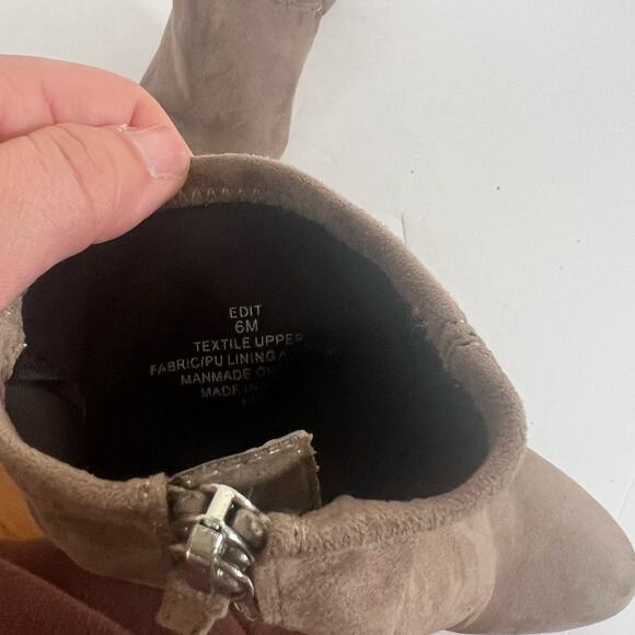 Steve Madden Edit Dark Taupe Suede Ankle Boots US 6 - Picture 6 of 6